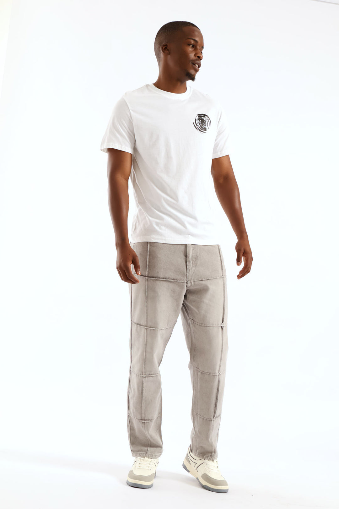 Front & Back Printed Tee - White