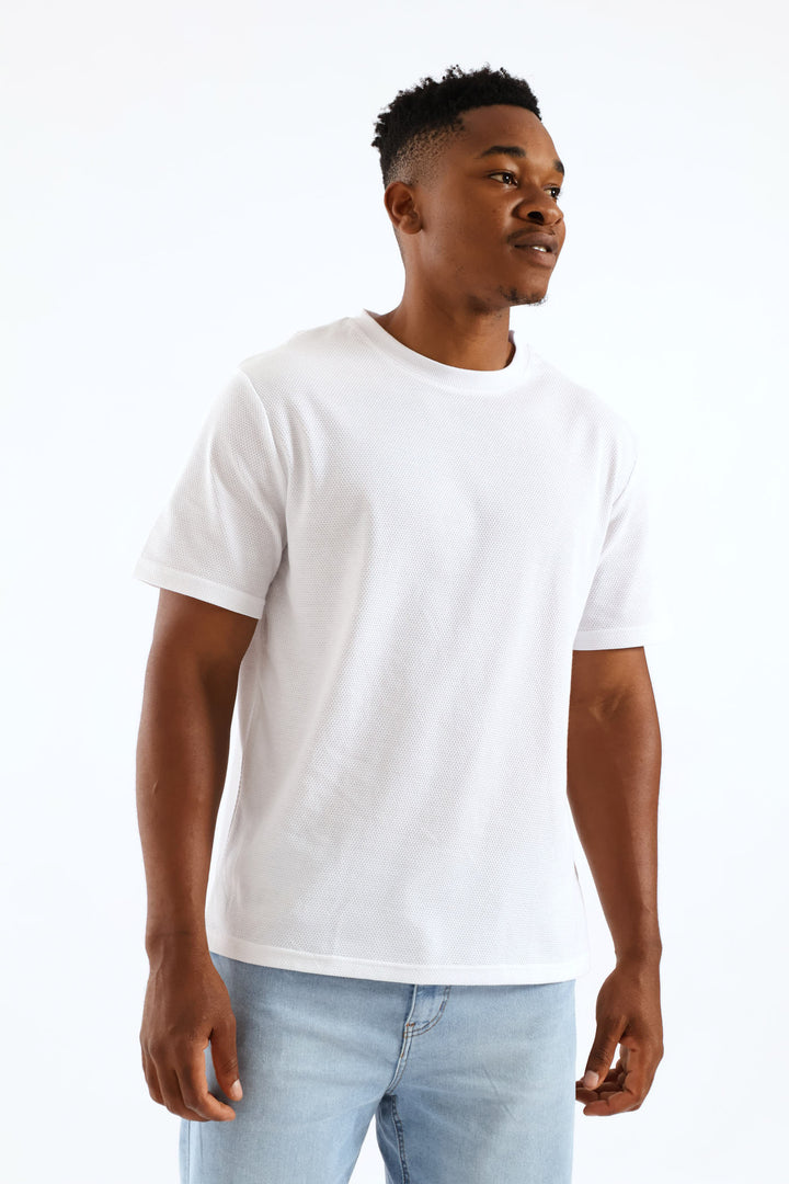 Jacquard Pineapple Tee - White