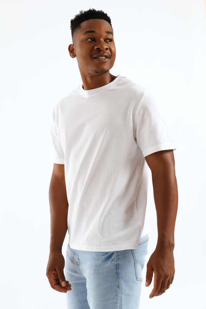 Jacquard Pineapple Tee - White