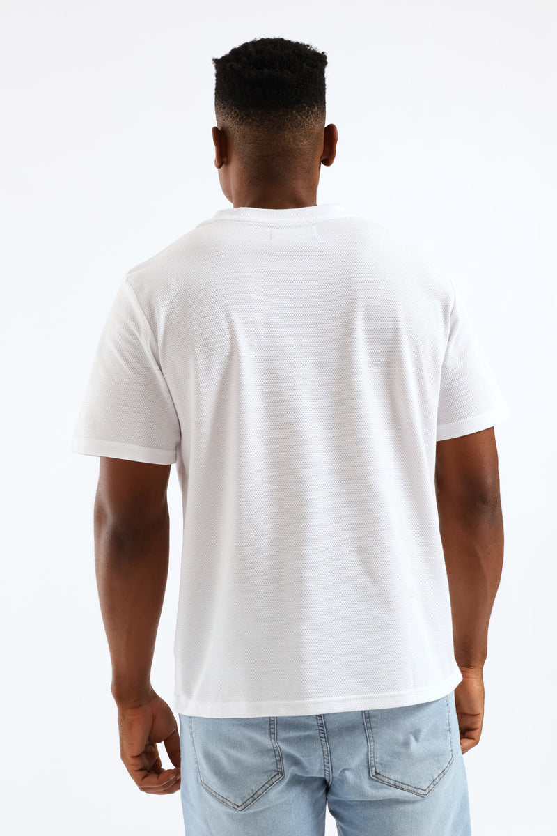 Jacquard Pineapple Tee - White