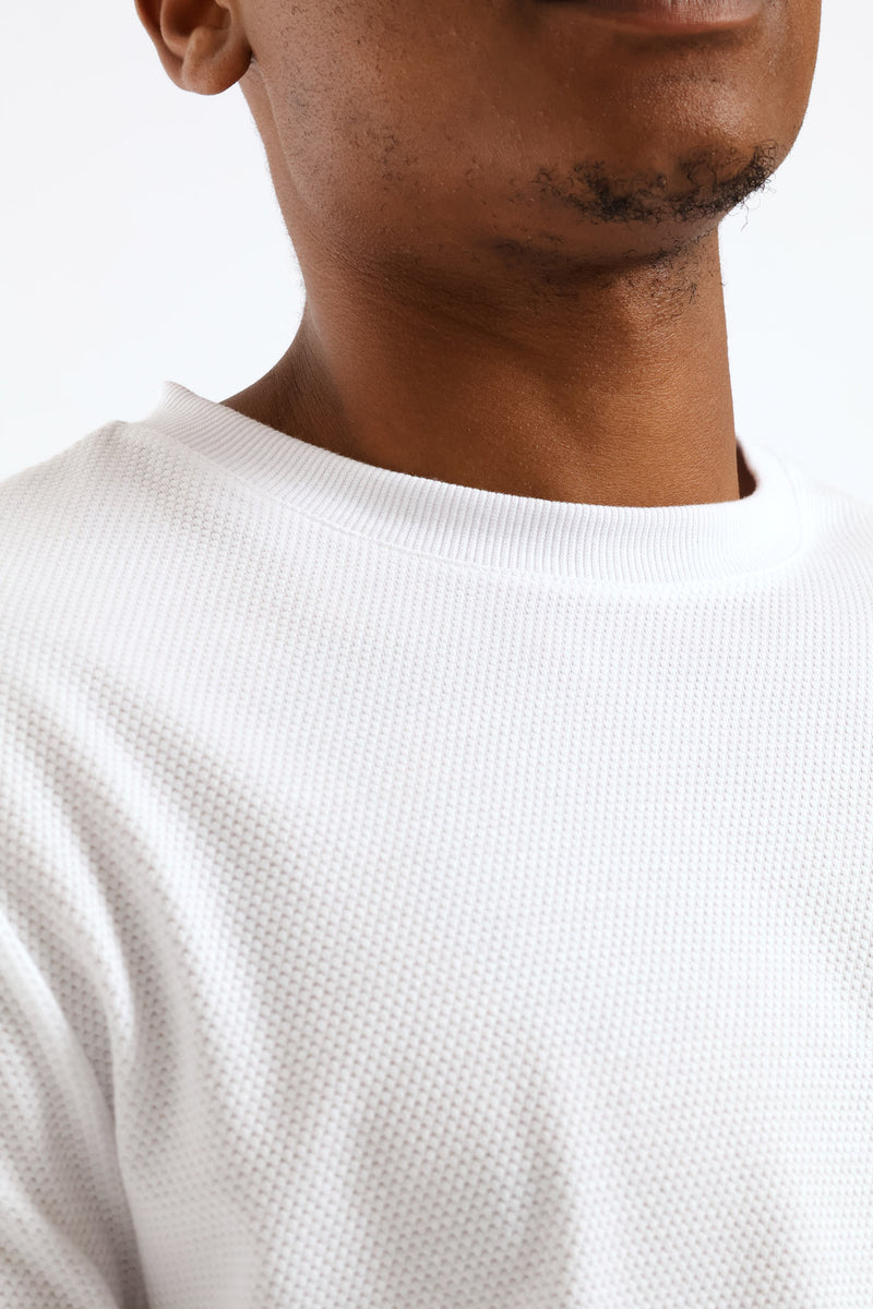 Jacquard Pineapple Tee - White