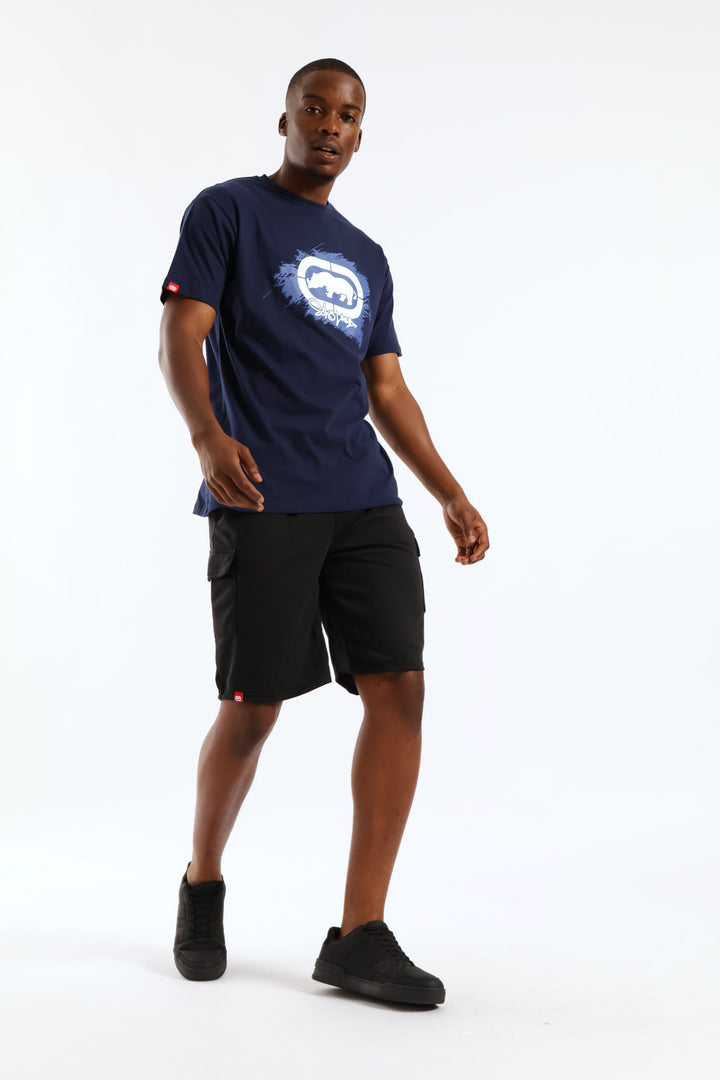 Paint Stripe Tee - Navy