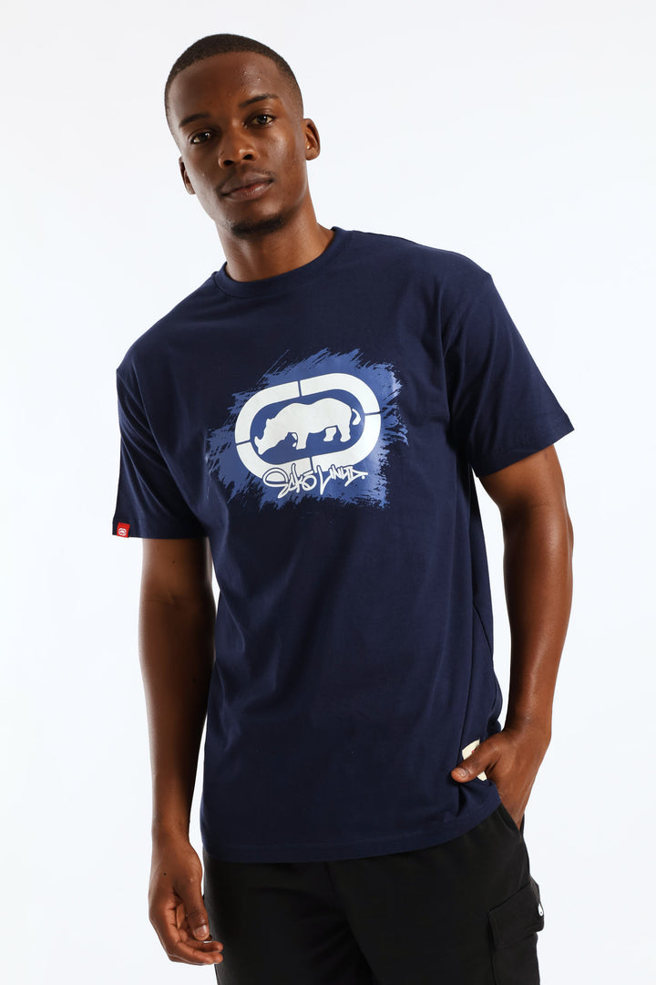 Paint Stripe Tee - Navy