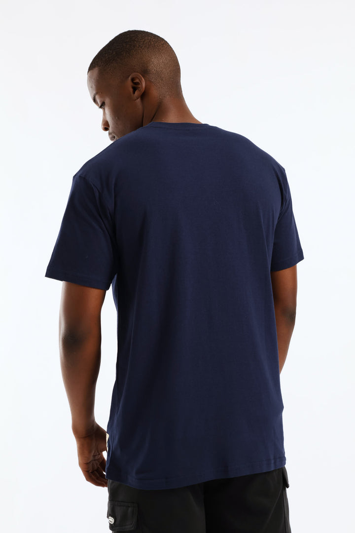 Paint Stripe Tee - Navy
