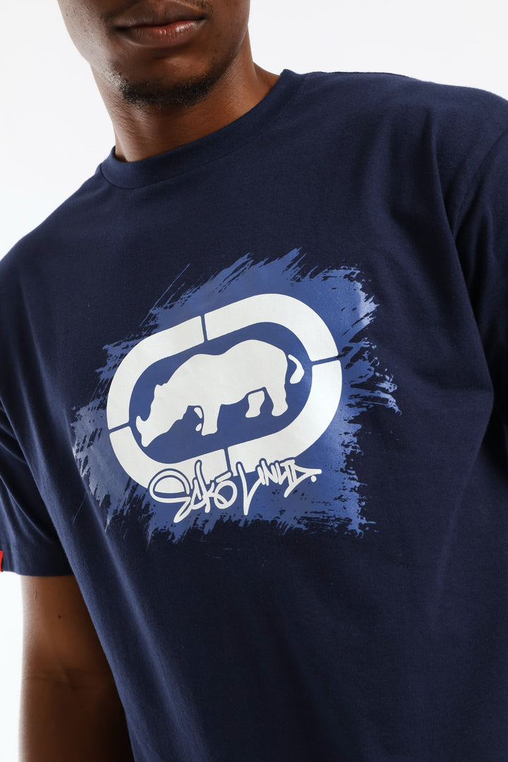 Paint Stripe Tee - Navy