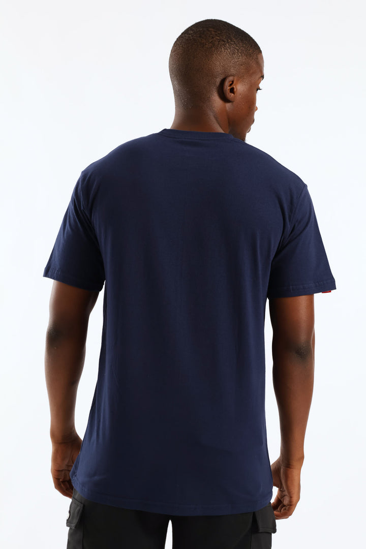 Angled Tee - Navy