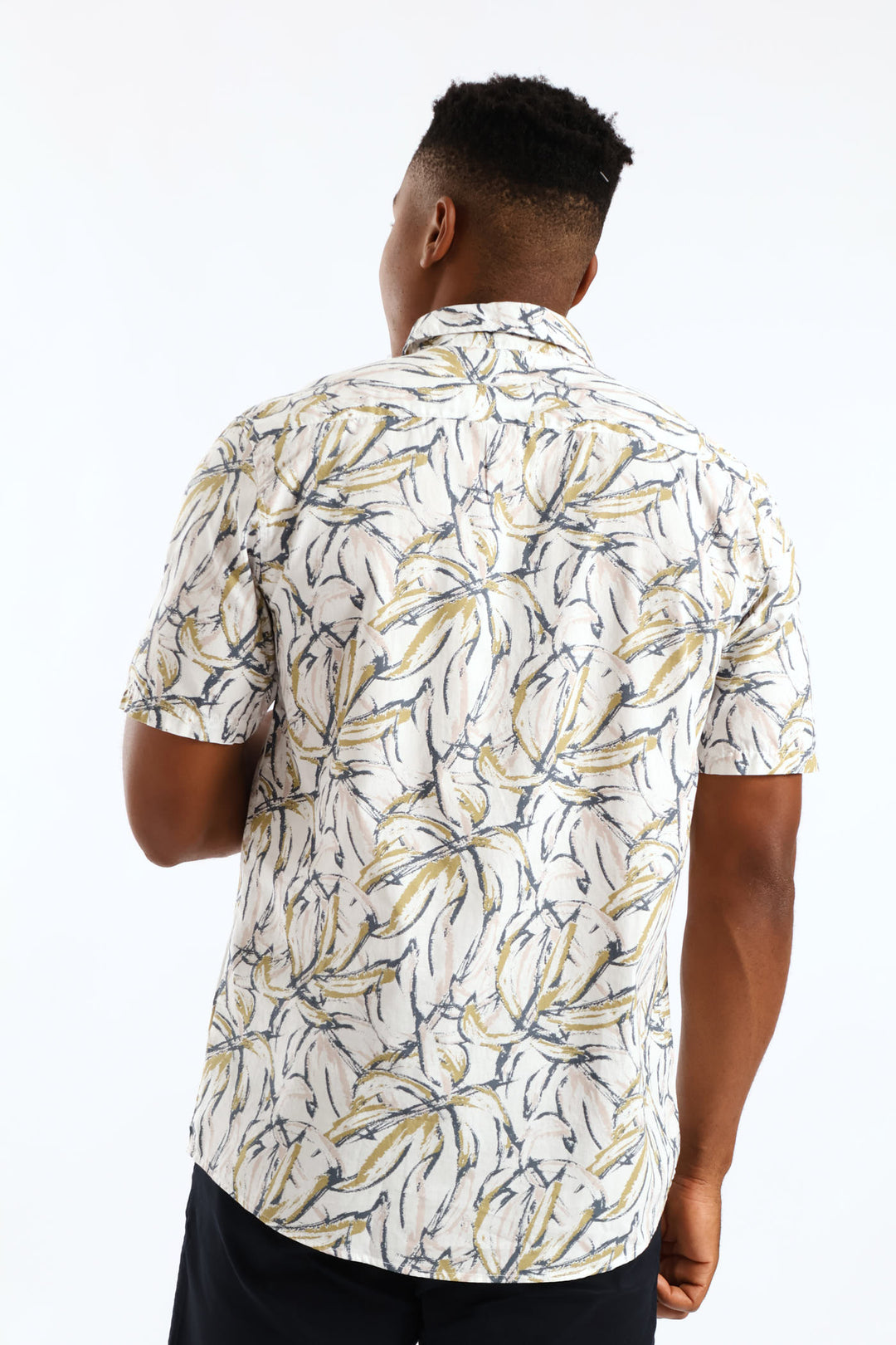 Floral Regular Shirt - White/Khaki