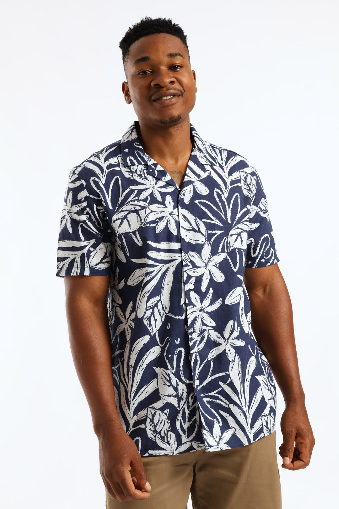 Island Floral Resort Shirt - Blue