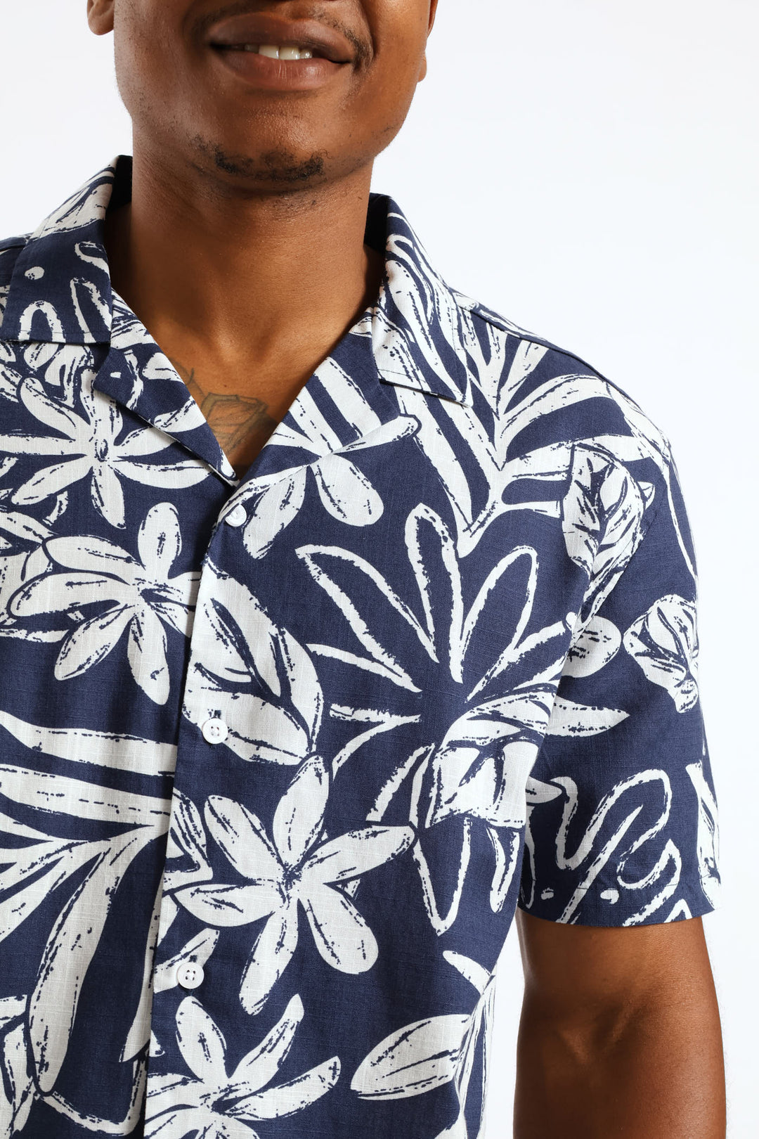 Island Floral Resort Shirt - Blue