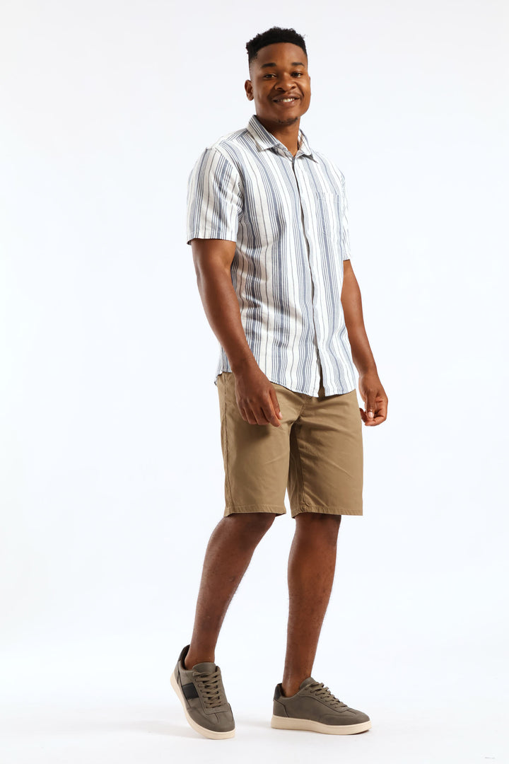 Stripe Resort Shirt - White/Blue