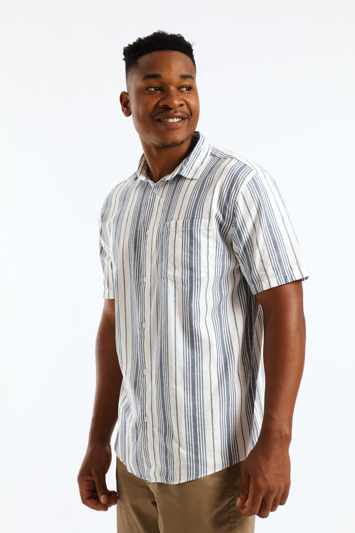 Stripe Resort Shirt - White/Blue