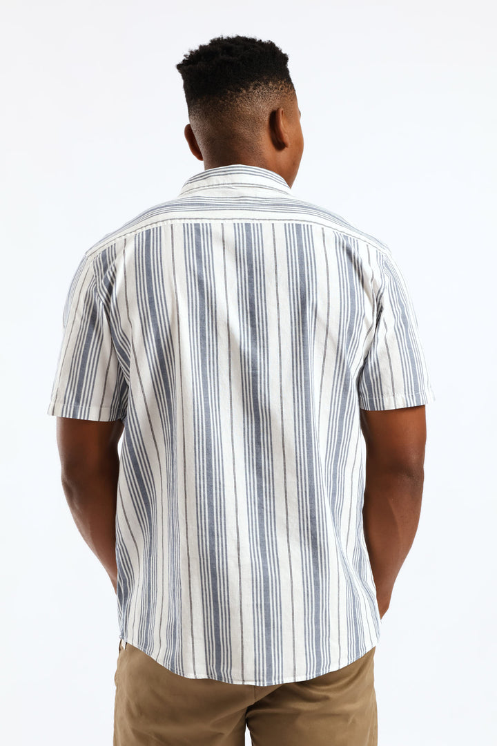 Stripe Resort Shirt - White/Blue