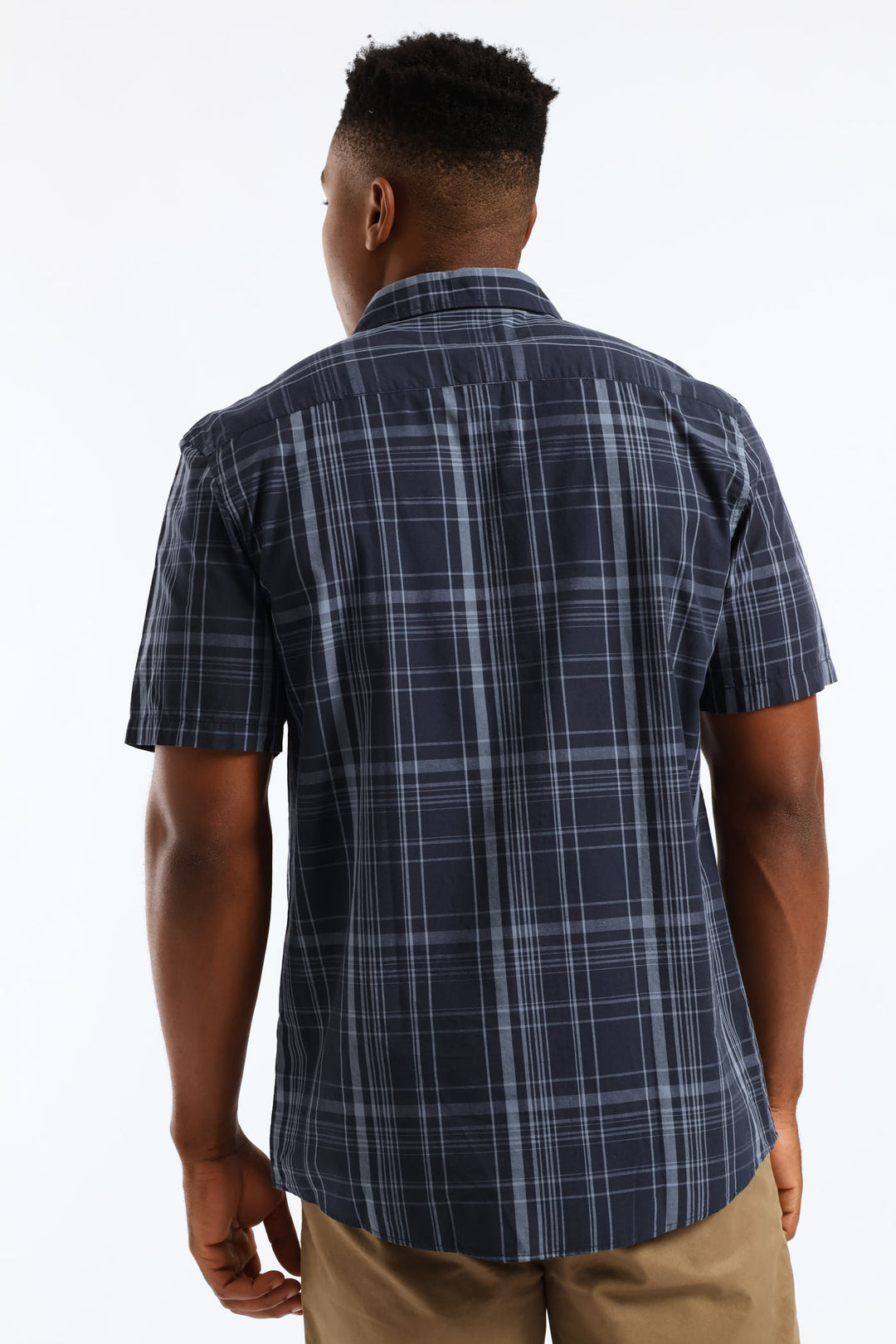 Regular Check Shirt - Navy