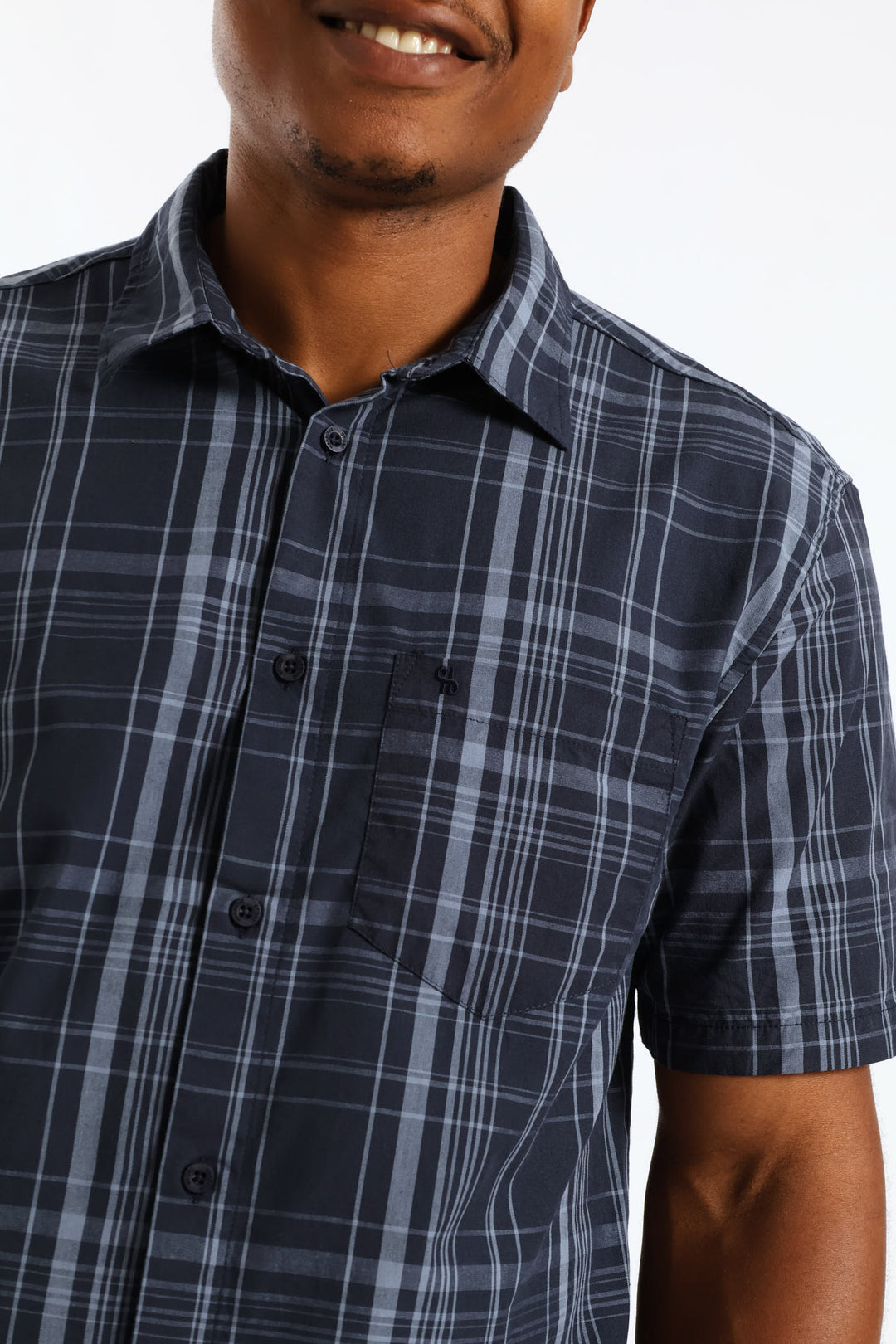 Regular Check Shirt - Navy