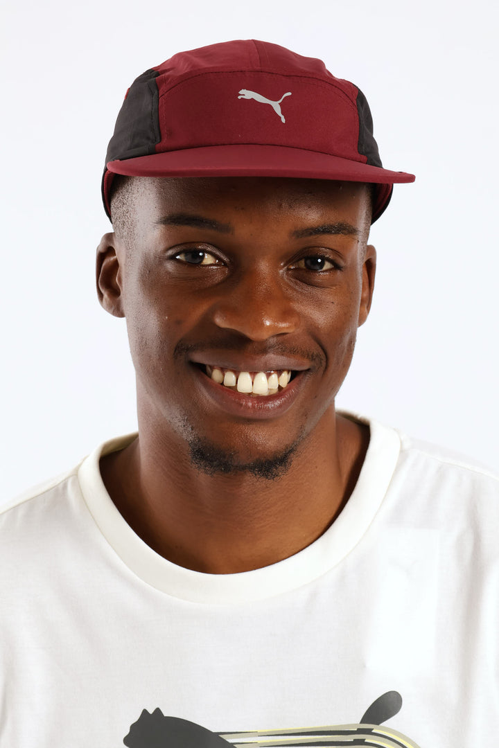 Essential Running 5 Panel Cap - Burgundy