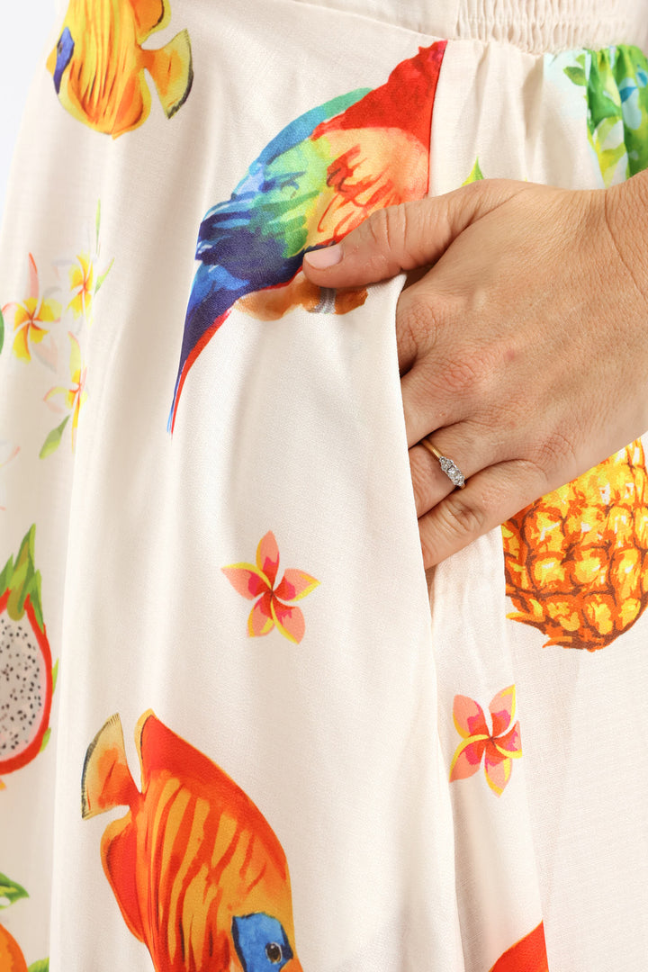 Strappy Boobtube A-Line Floral Maxi Dress - Multi