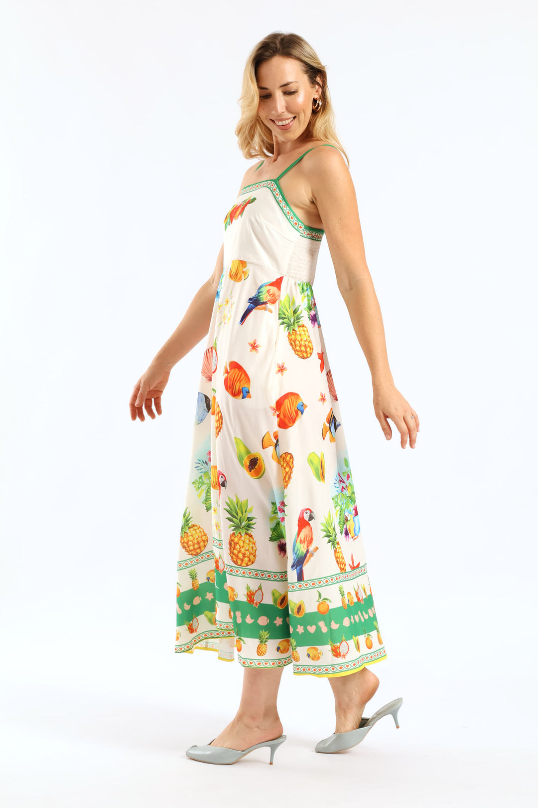 Strappy Boobtube A-Line Floral Maxi Dress - Multi