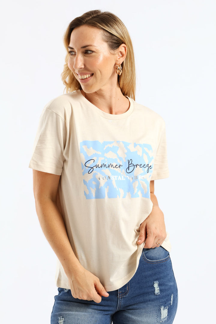 Wild & Free Coastal Tee - Sand
