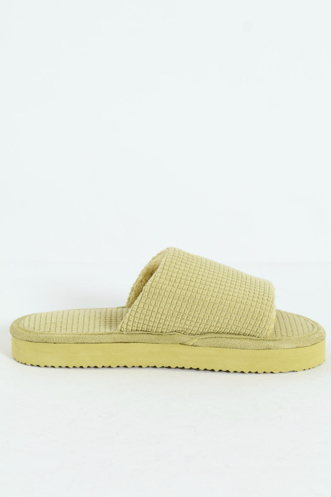 Eva Single Jersey Knit Band Mule Slipper - Chartreuse