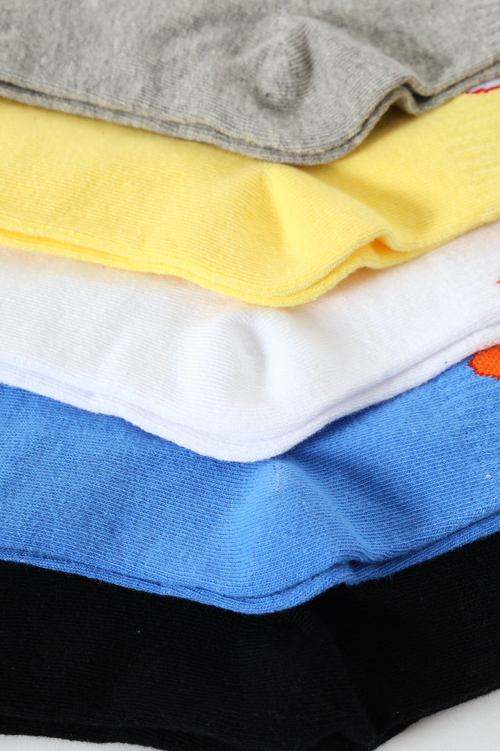 Boys5 Pack Flame Happi Anklet Socks - Multi