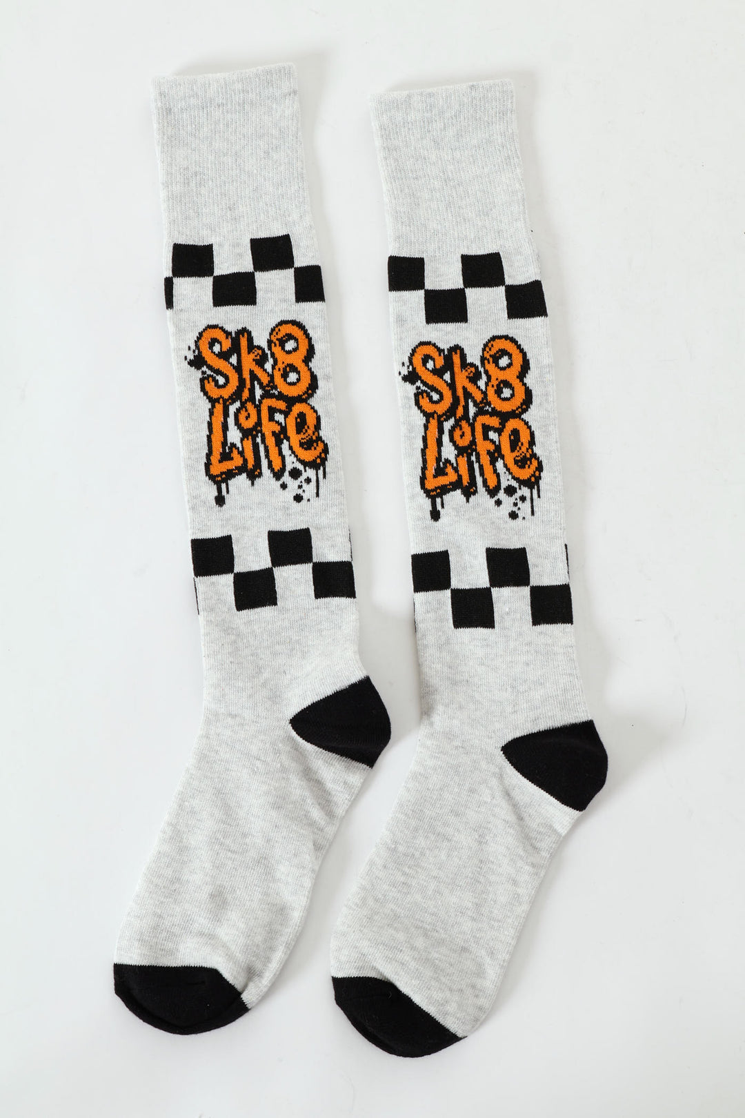 Boys Skatelife Kneehigh Socks - Grey