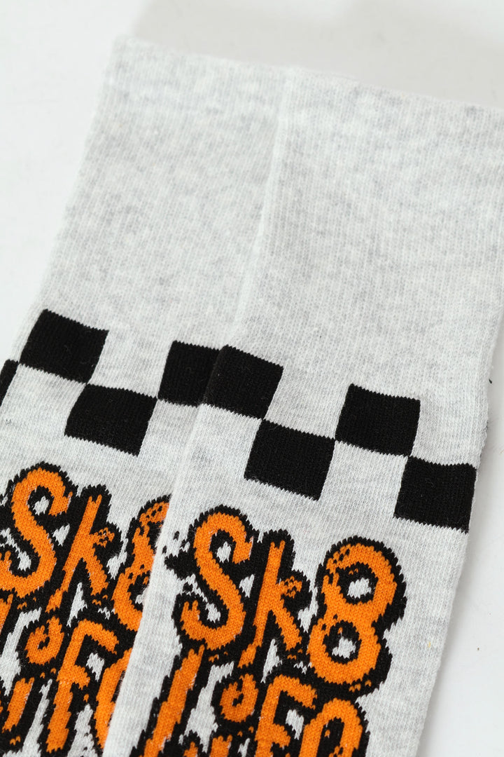 Boys Skatelife Kneehigh Socks - Grey