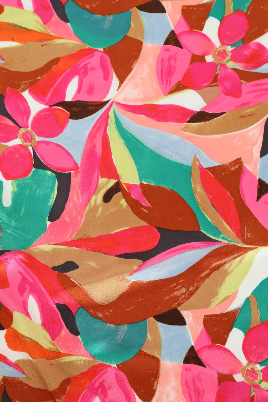 Watercolour Floral Satin Feel Scarf