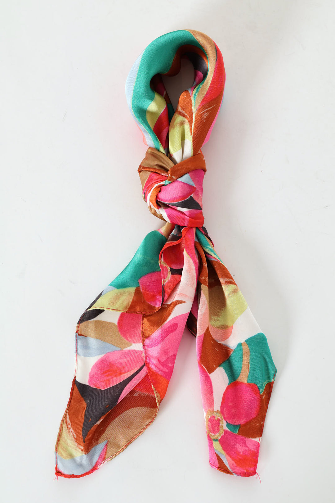 Watercolour Floral Satin Feel Scarf