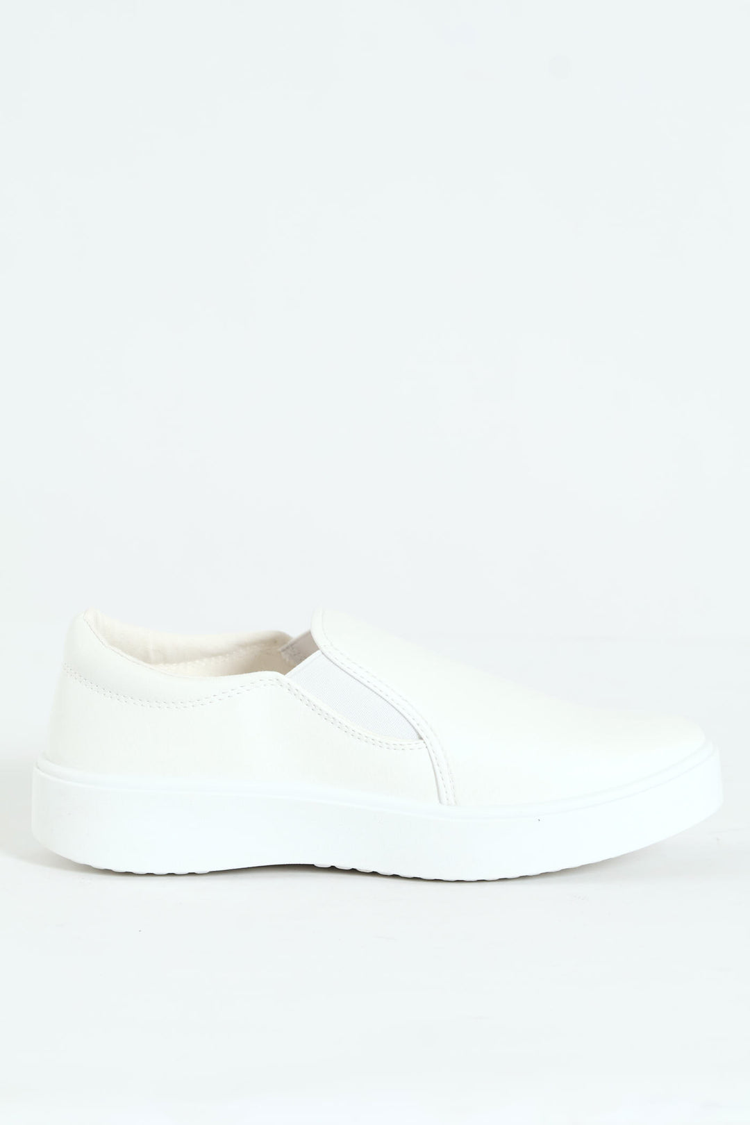 Parker Side Gusset Slip On - White