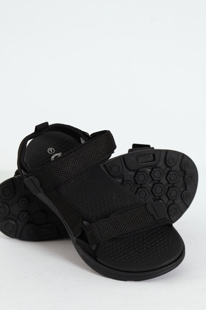 Strappy Sport Sandal - Black