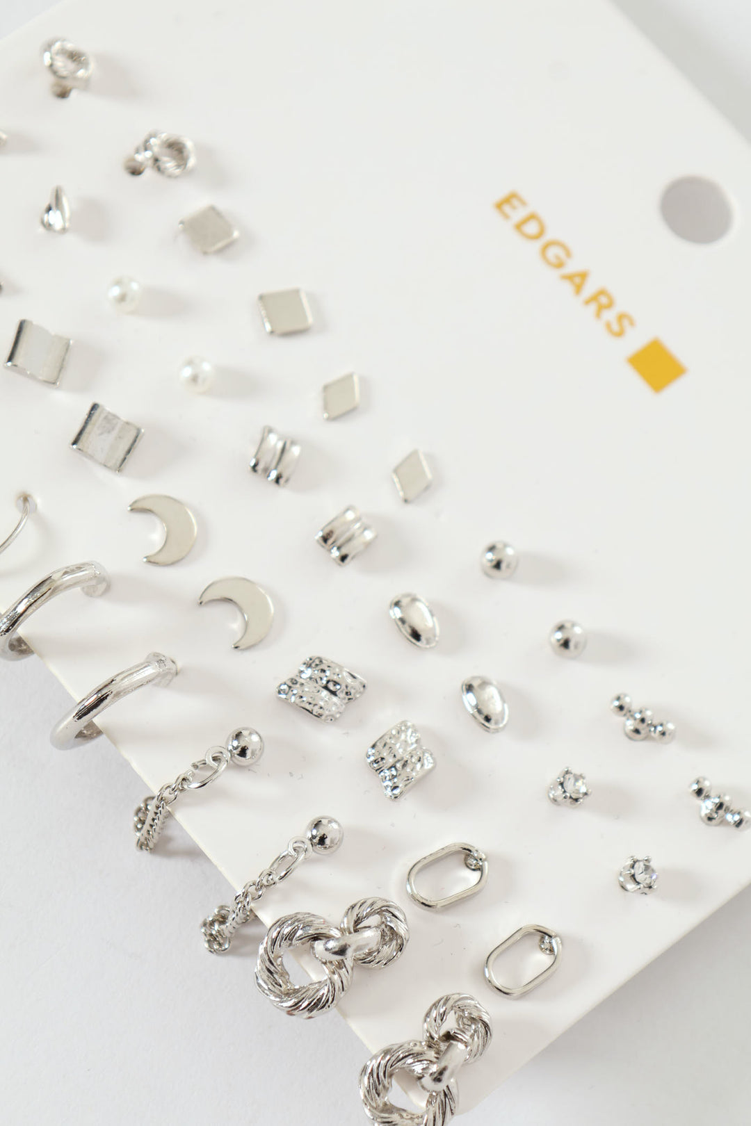 20 Pack Stud & Hoop Earrings - Silver