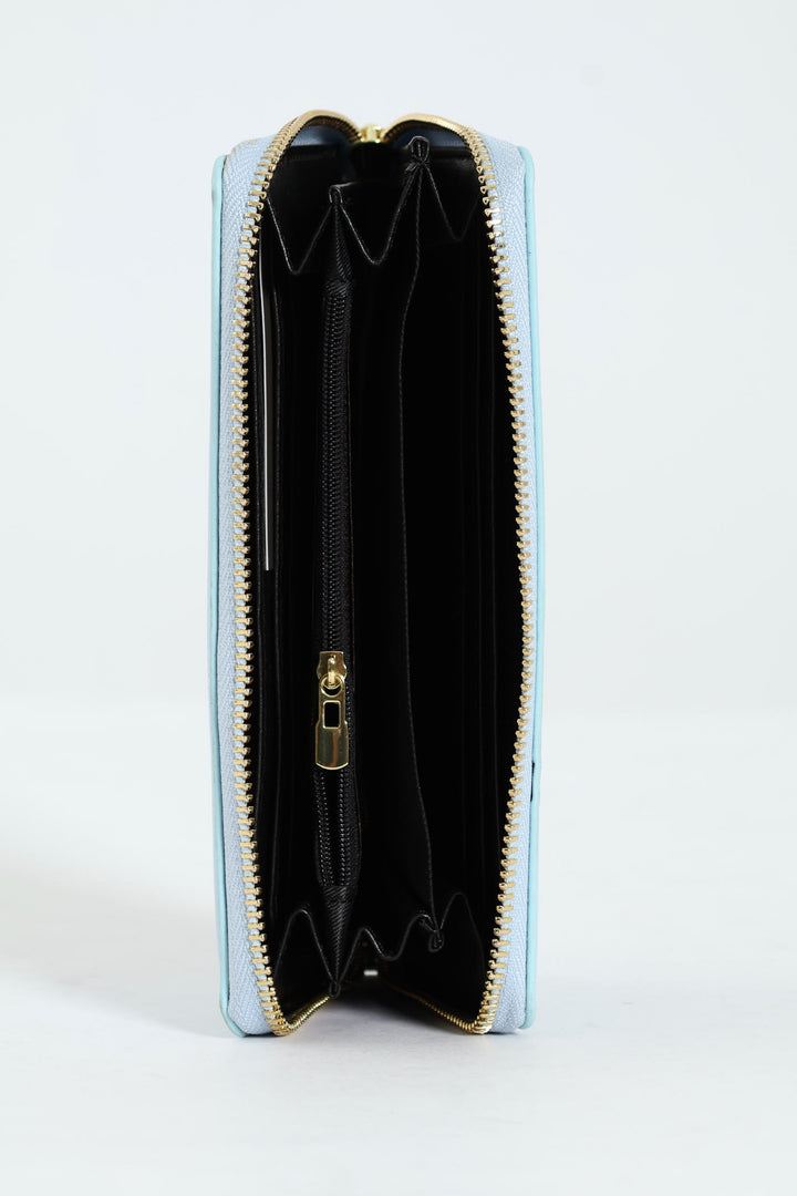 Meryl Smooth Zip Around Purse - Blue