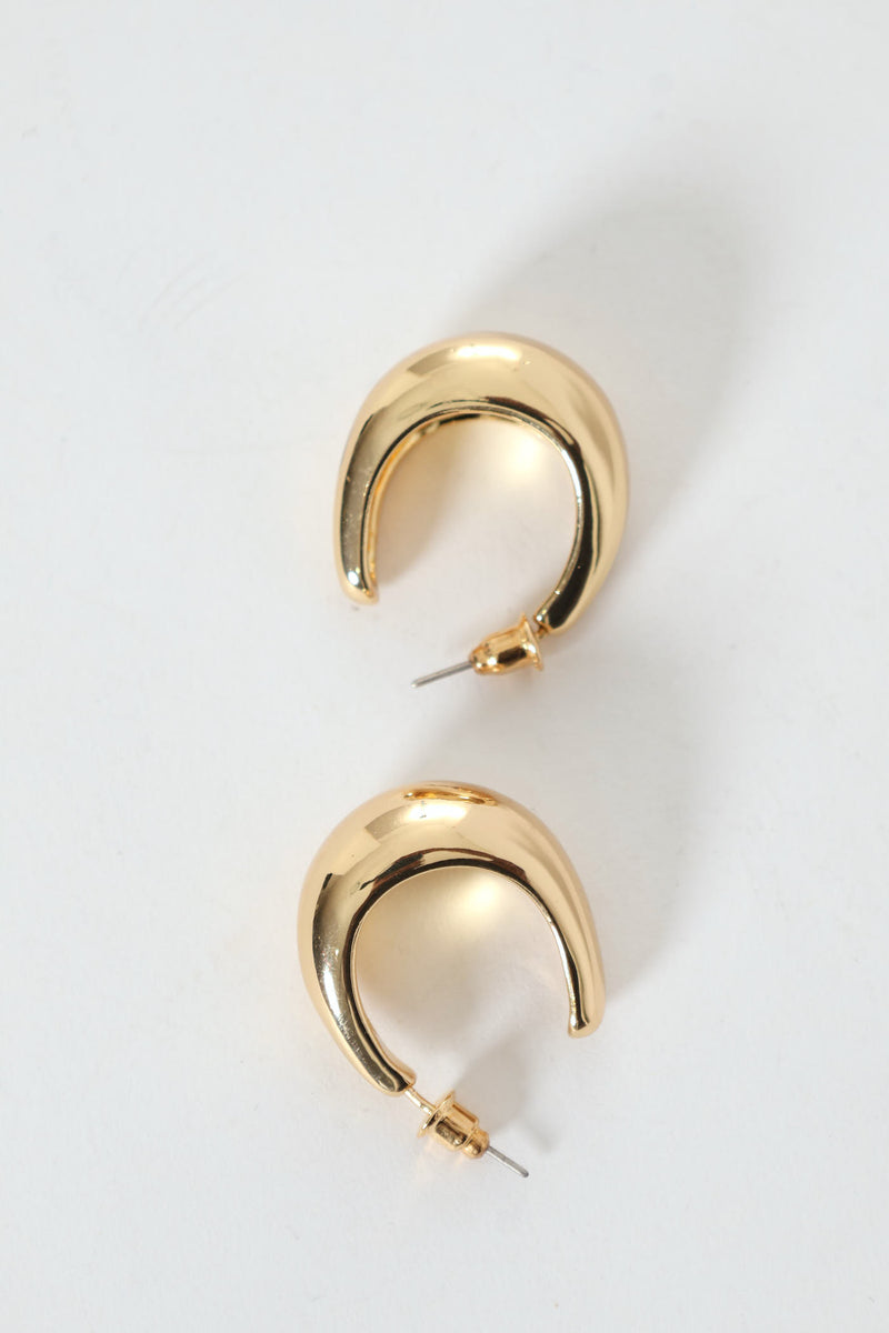 Chubby Hoop Earrings - Gold