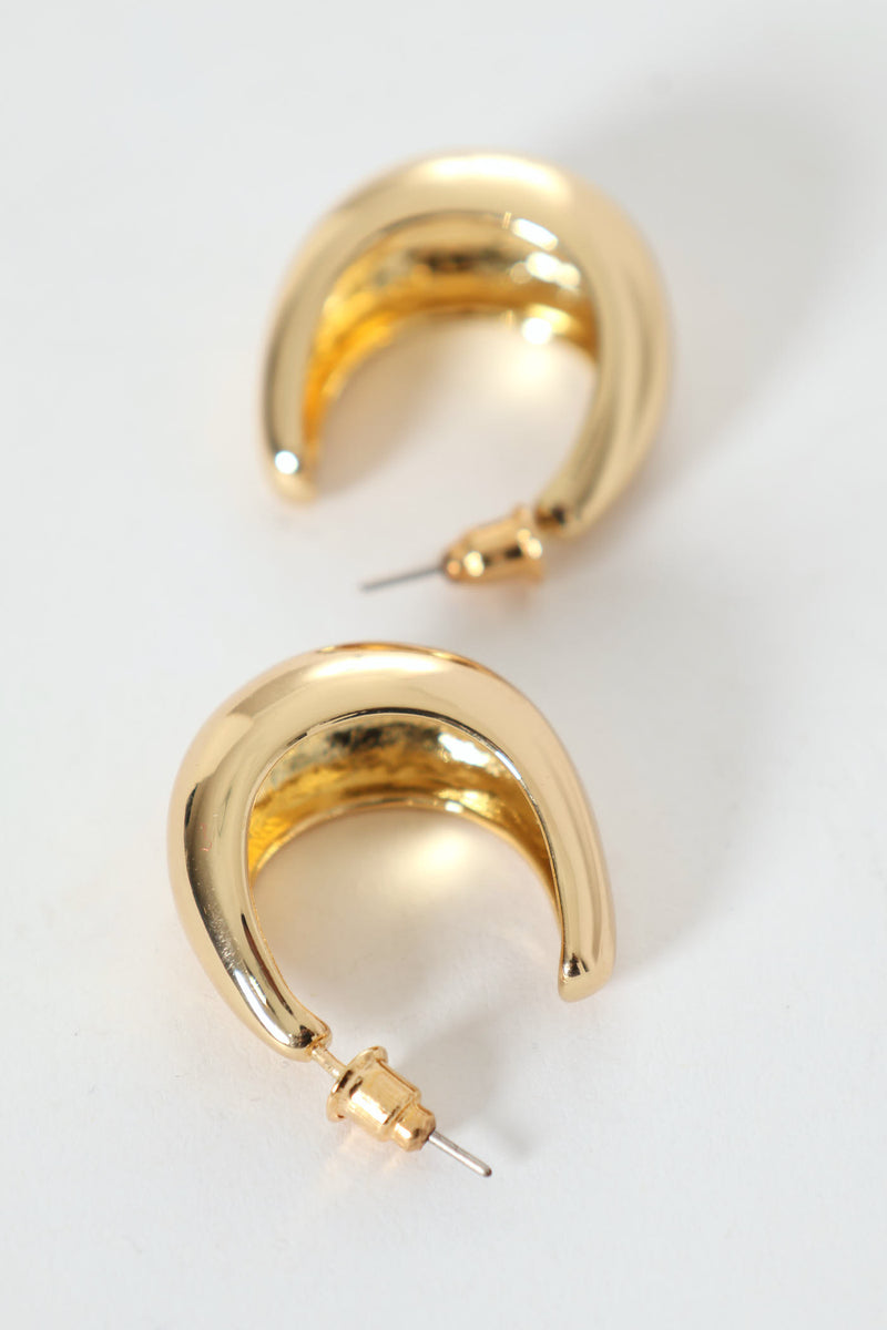 Chubby Hoop Earrings - Gold