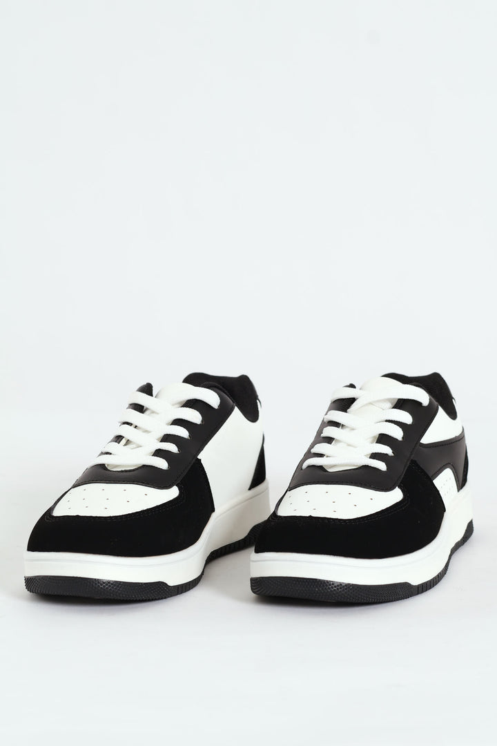 Boys Court Sneaker - White/Black