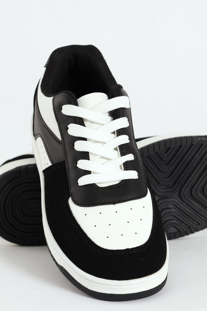 Boys Court Sneaker - White/Black