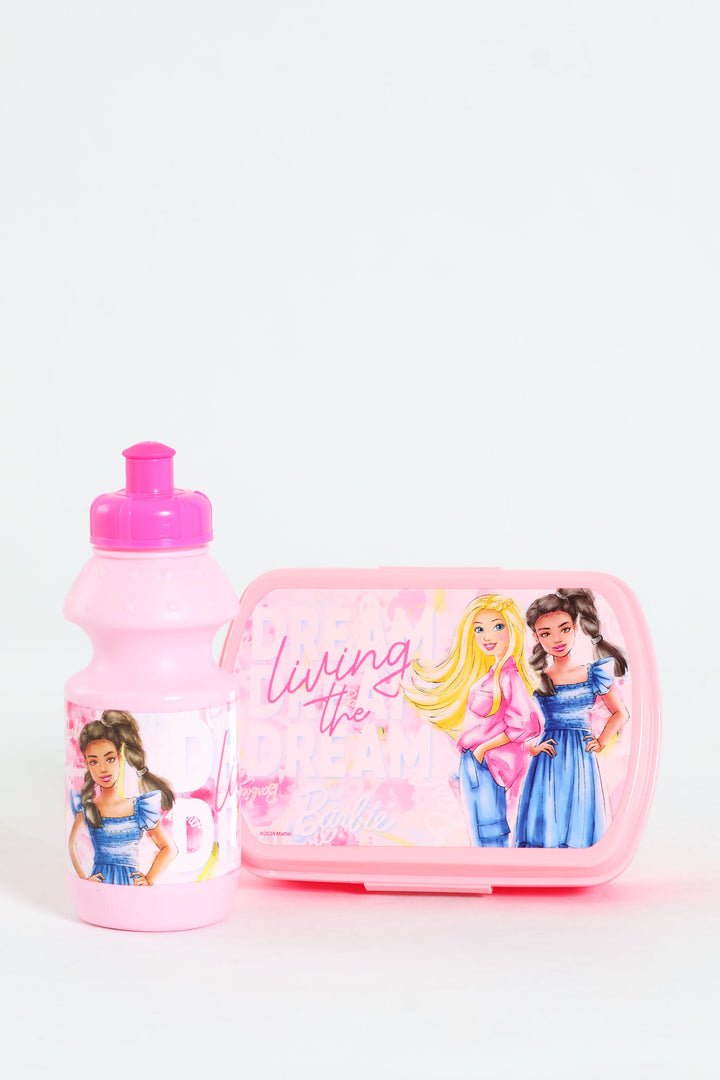 Pre-Girls Barbie Fantasy Astro Sports Bottle & Sandwhich Box - Pink