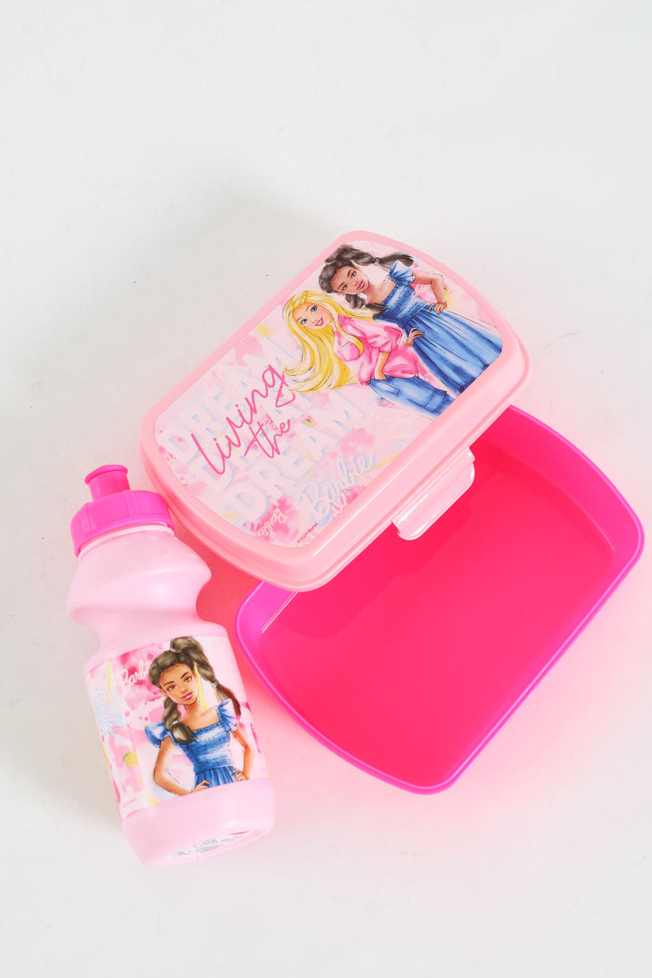 Pre-Girls Barbie Fantasy Astro Sports Bottle & Sandwhich Box - Pink