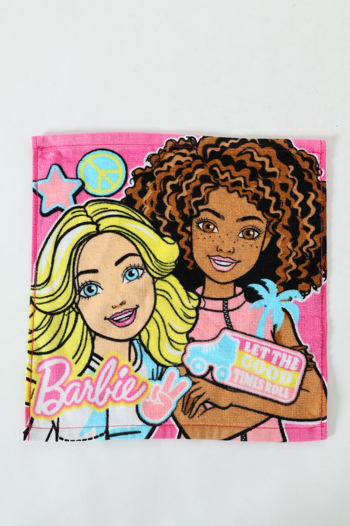 Pre-Girls Barbie Face Cloth - Pink