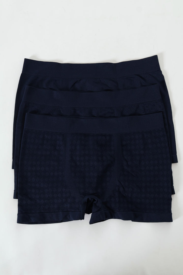 3 Pack Seamless Trunks - Blue