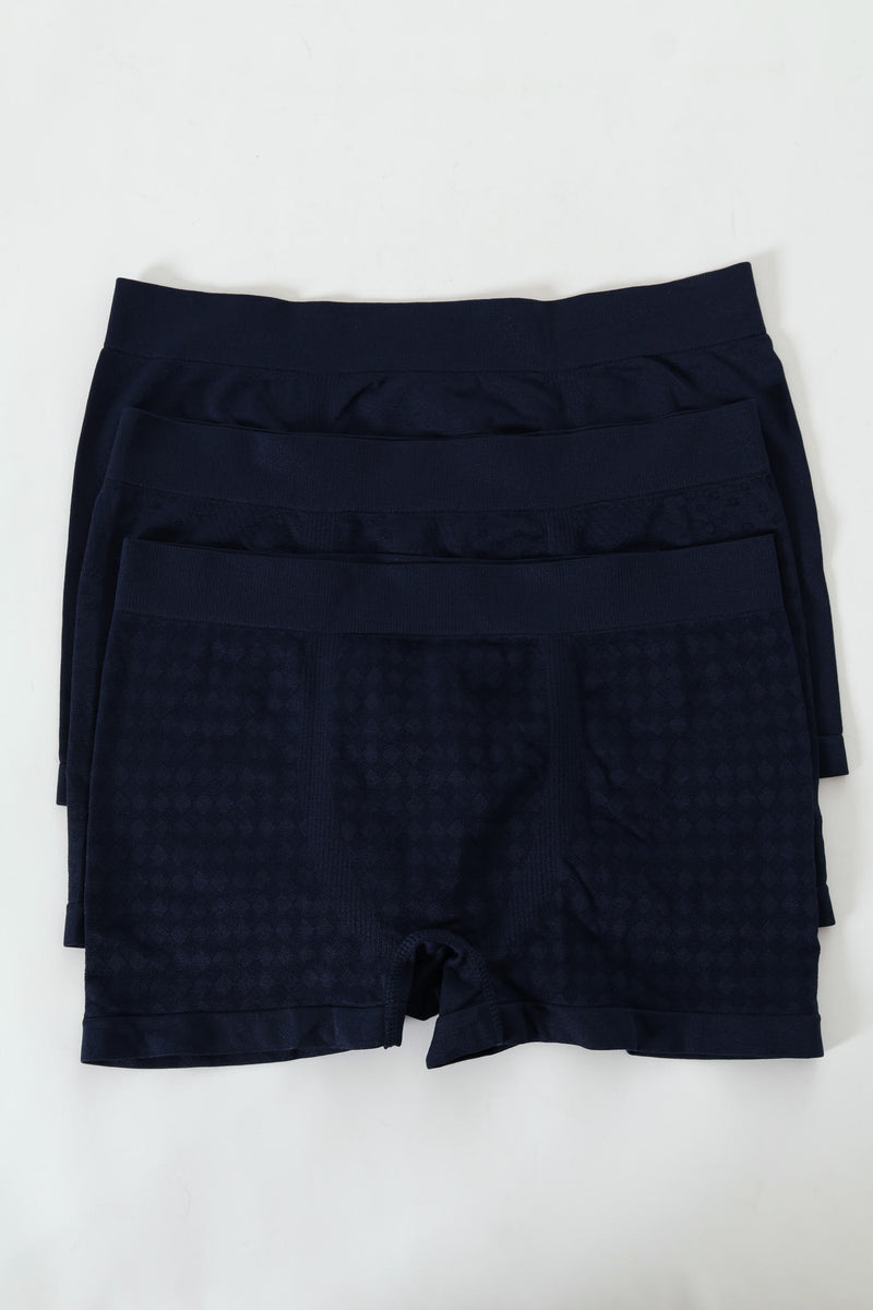 3 Pack Seamless Trunks - Blue