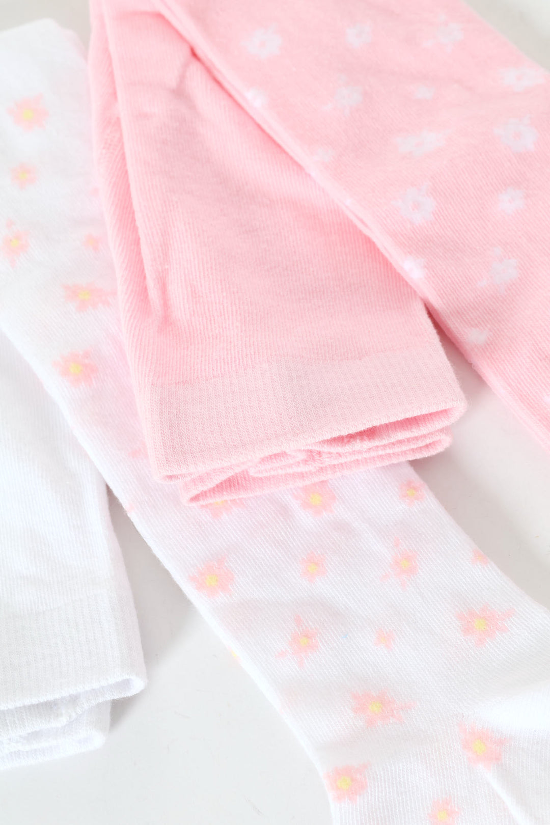 Pre-Girls 2 Pack Floral Tights - Pink