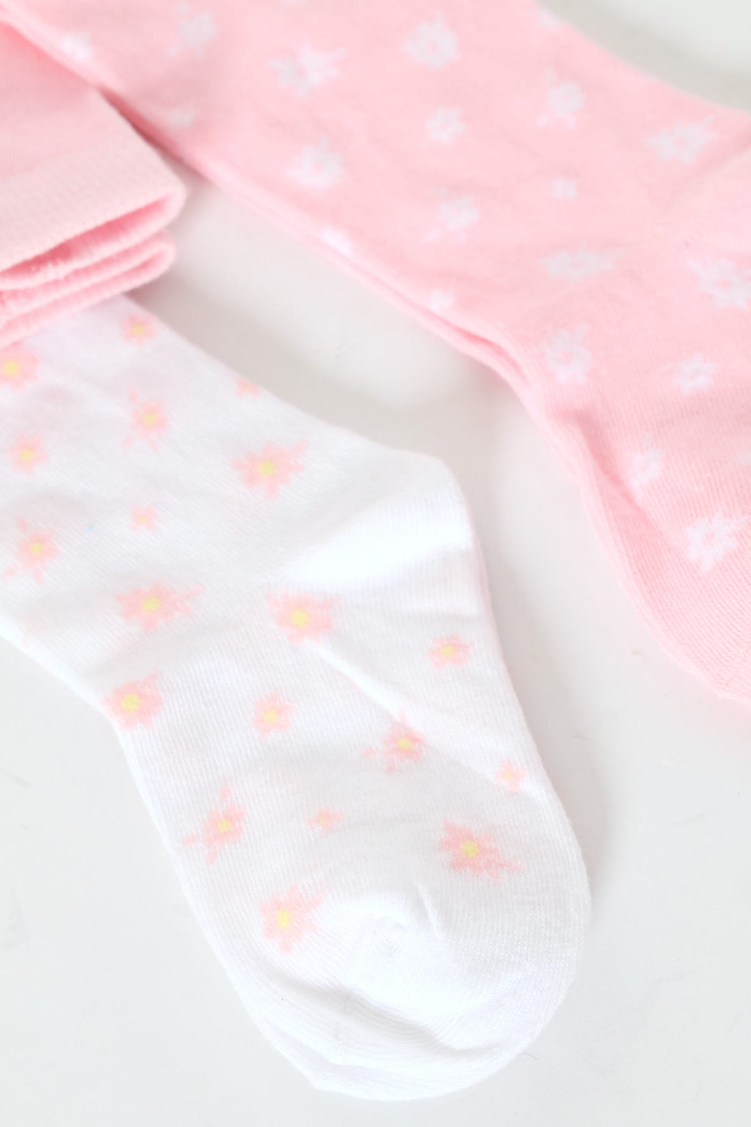 Pre-Girls 2 Pack Floral Tights - Pink