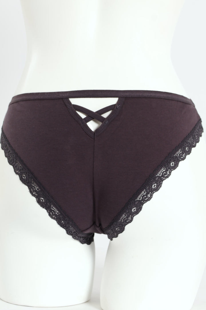 3 Pack Cotton Stretch Brazilian Panties - Nude/Grey Melange/Slate