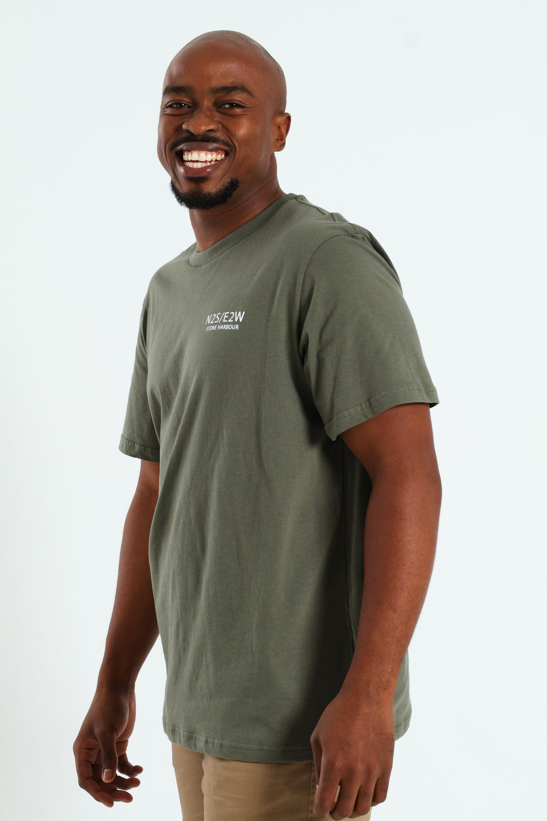 Global Radar Front & Back Print Tee - Fatigue