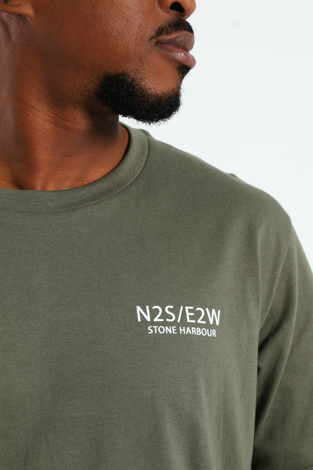 Global Radar Front & Back Print Tee - Fatigue