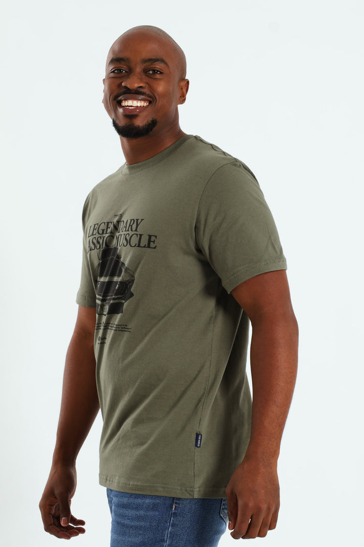 Sportscar Front Print Tee - Fatigue