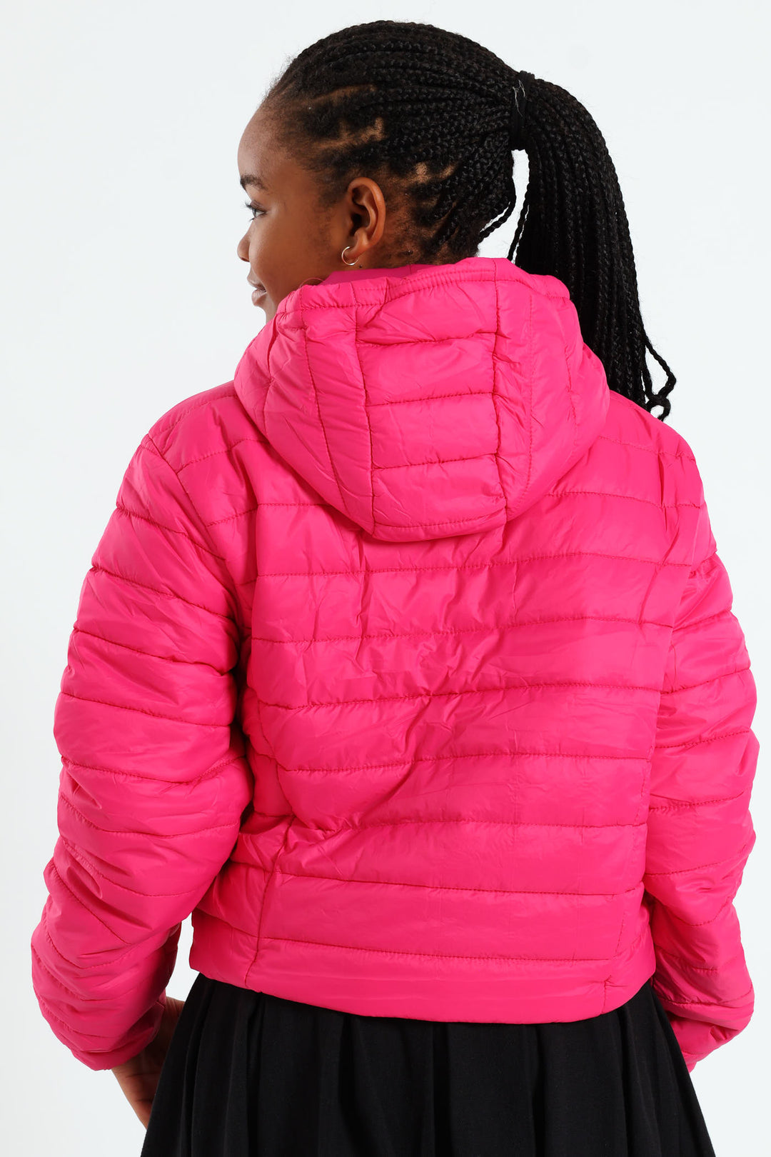 Girls Nylon Puffer - Cerise