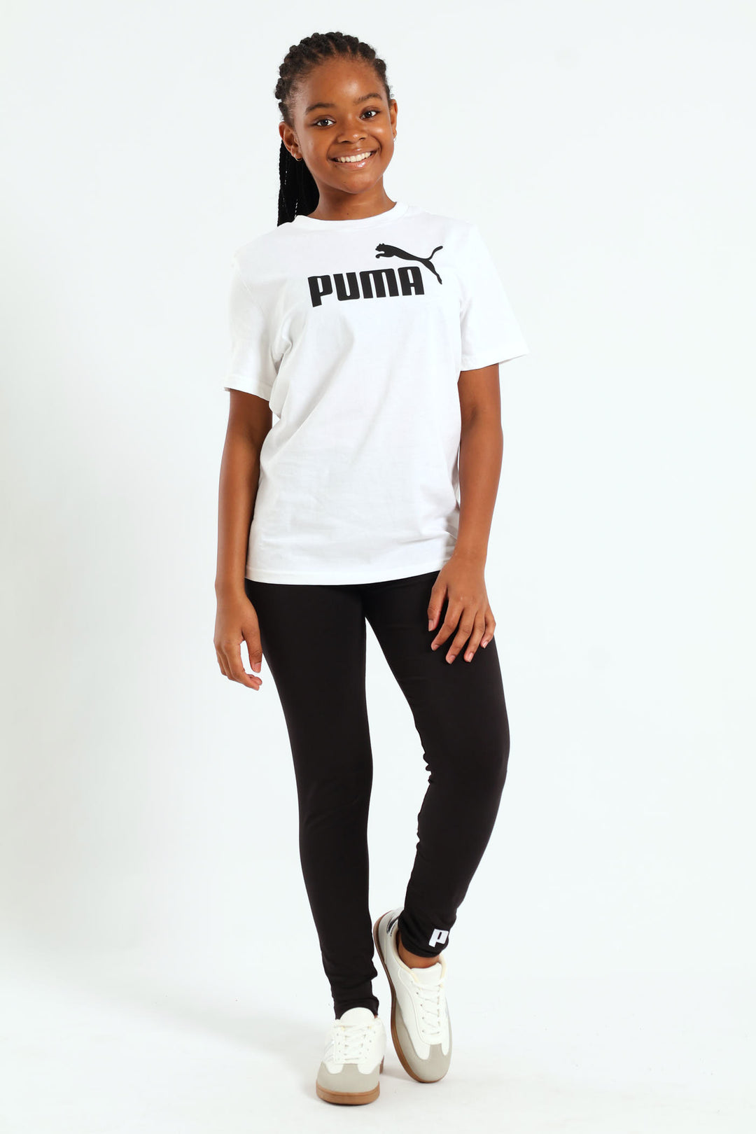 Girls Essential No.1 Logo Tee - White