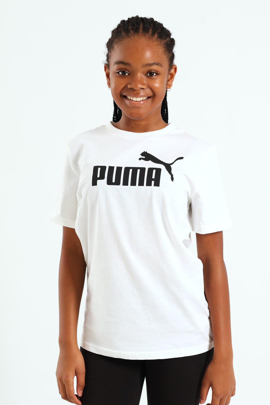 Girls Essential No.1 Logo Tee - White